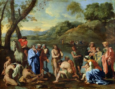 San Juan Bautizando a la Gente, c.1636-7 de Nicolas Poussin